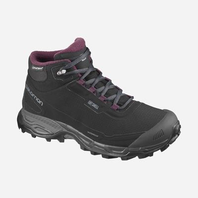 Dámské Zimní Boty Salomon SHELTER SPIKES CLIMASALOMON™ WATERPROOF Černé SA85129-537